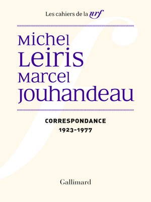 cover image of Correspondance (1923-1977)